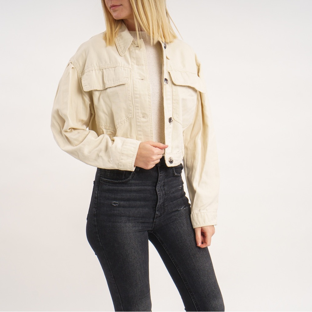 Pull&Bear Cream Utility Jacket - image 1